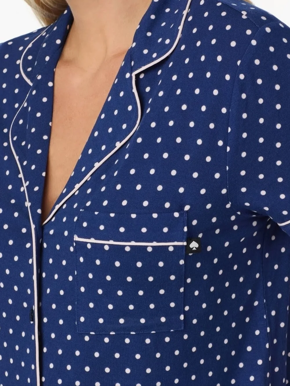 Kate Spade New York Blue & White Polka Dot Design Spring / Summer Pj Set π - Picture 9 of 10